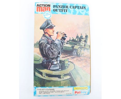 Vintage Action Man The Officers Panzer Captain Outfit circa 1980 in Book Card, Cat No. 34358. Contents: Officers Jacket, Trou