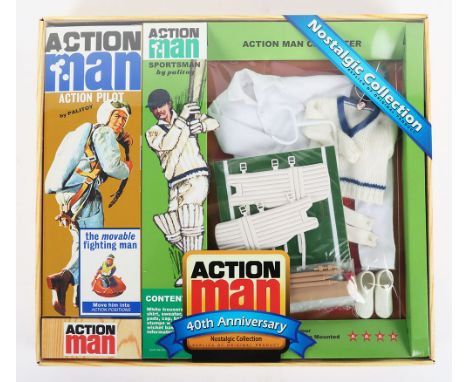 Action Man Cricketer 40th Anniversary Nostalgic Collection, replica of original product, complete with Action Pilot boxed fig