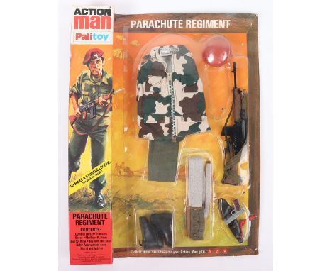 Palitoy Action Man Parachute Regiment circa 1970 Cat No. 34301, in locker storage box packaging, contents: Combat jacket, tro