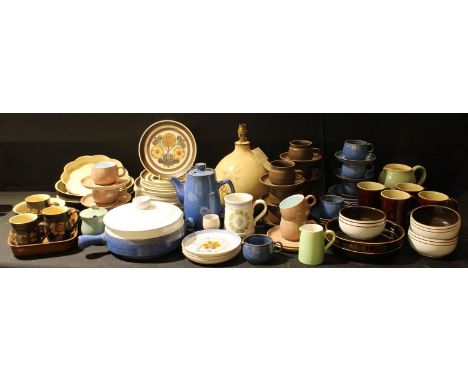 Ceramics - Denby Stoneware, oven table and ornamental ware patterns inc Astra, Bakewell, Mayflower, etc; table lamp, oven dis