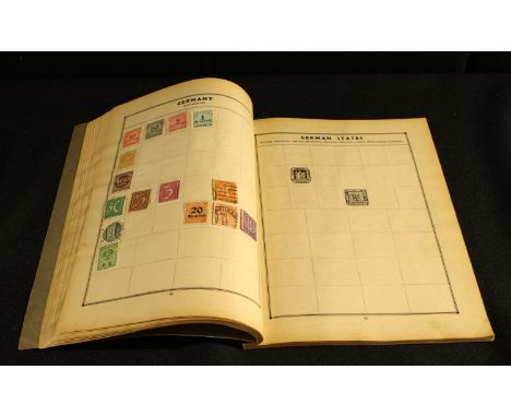 Stamps - an early globe postage stamp album general world collection 