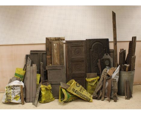 Architectural Salvage - 18th century and later carved wood panelling, etc, qty 