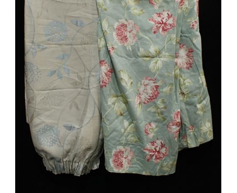 Textiles - a pair of floral curtains, Ashley Wilde; another pair, John Lewis 