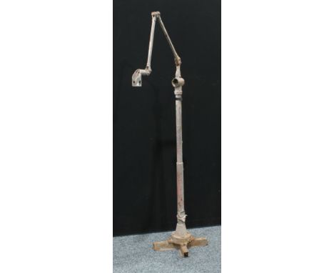 Industrial Salvage - a workshop adjustable floor lamp 