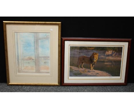 B Wilson, by and after, Spring Morning, Studio Window, a limited edition print 1/90; Anthony Gibbs, by and after, Evening Gla