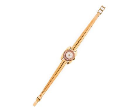 Omega: A Lady's 18 Carat Gold Wristwatch, signed Omega, circa 1965, (calibre 481) manual wound lever movement signed and numb