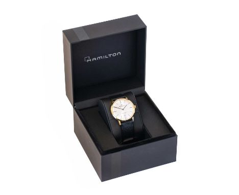 Hamilton: A Plated Stainless Steel Automatic Calendar Wristwatch, signed Hamilton, model: Intra-matic, ref: 9446451, circa 20