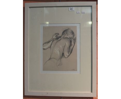 After Van Hove, 'Portrait of a sleeping woman', monochrome print.  Framed and glazed.