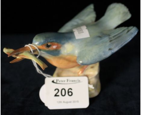 Royal Worcester bone china study of a Kingfisher number 3235.