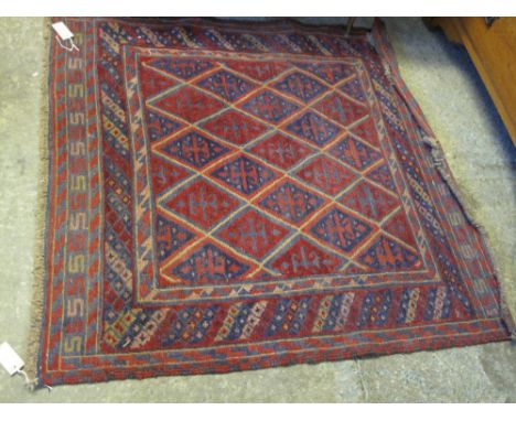 Tribal Gazak geometric carpet (118 x 126cm)