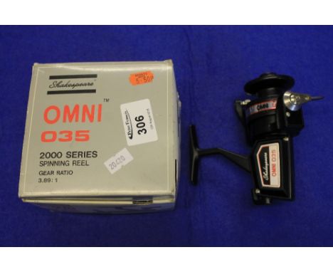 Boxed Shakespeare omni 035 2000 series spinning reel.