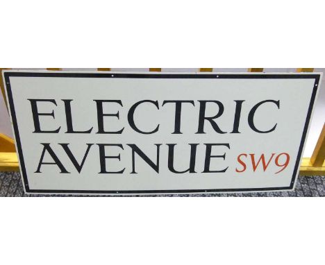 An enamel street sign for Electric Avenue, 40 x 83cm 