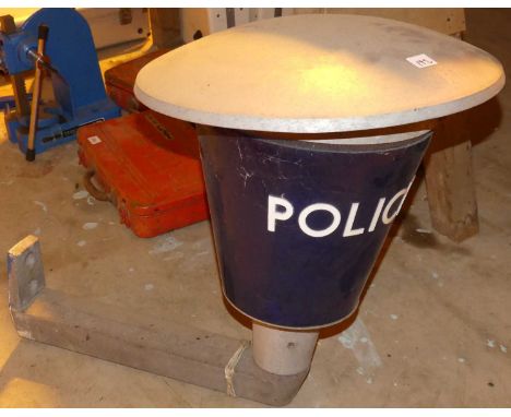 A wall-mounted Police Station illuminated lamp