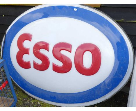 A moulded perspex fascia sign for ESSO, 133 x 180cm