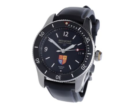 Bremont. A rare limited edition stainless steel diver’s wristwatch made for the members of The Royal Household for Her Majest