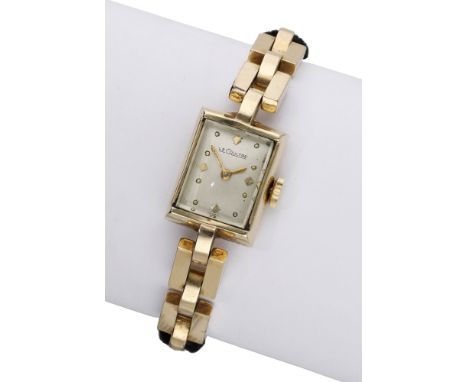 Le Coultre. A lady’s gold rectangular wristwatch, circa 1950. Movement: cal. 490/BW, manual winding, 17 jewels, no. 909573. D