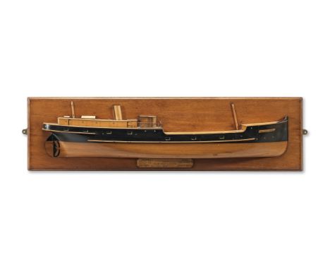 A Shipbuilder's Half-Block Model Of The Steam Ship 'Glen Afton', Scottish, Early 20th century,built by S. M. Knight & co. Ltd