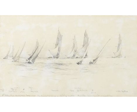 Norman Wilkinson (British, 1878-1971)The International Six Metre Race Cowes, 1921, a set of two both extensively inscribed in