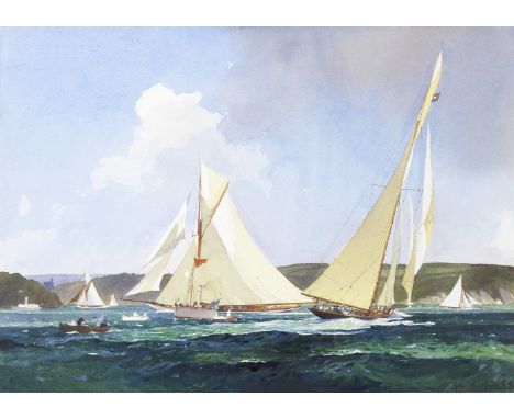 Martyn Richardson Mackrill (born British 1962)The Rivals; Racing off Dartmouth, a pair both signed and dated 'Martyn R. Mackr