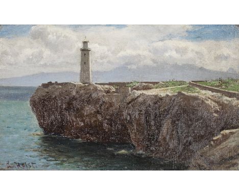 Laurits Bernhard Holst (Danish, 1848-1934)Europa Point, Gibraltarsigned 'L. Holst' (lower left); signed and inscribed 'Europa