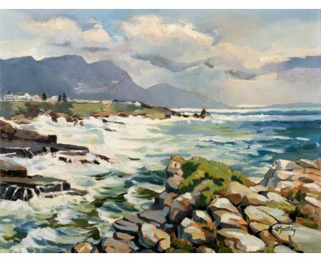 Heather Maltby (South African, b.1929) - Seascape, oil on canvas, signed lower right, 43.5 x 56 cm, frame dimensions: 48 x 61