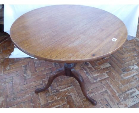 19thC mahogany circular tripod tilt top table