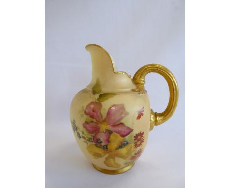 Royal Worcester blush ivory jug - 1898 - model no.1094 (11cm tall)