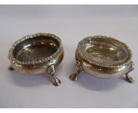 Pair silver salts - London 1843