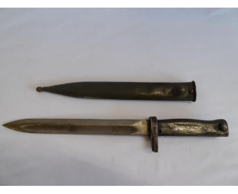 German Ersatz bayonet stamped 1730 with scabbard (39.5cm total length)