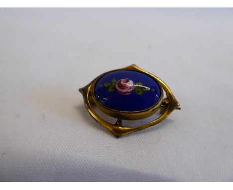 Charles Horner enamel metal brooch