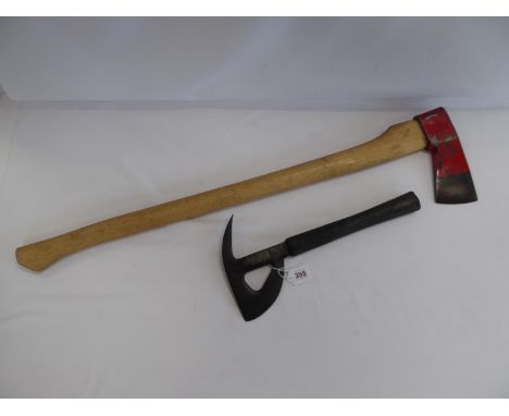 Elwell WW2 military fire axe and Elwell long handled axe (2)