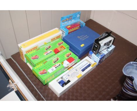 A quantity of various dis-cast model vehicles in original boxes to include Corgi, Chad Valley, Vanguards etc. 