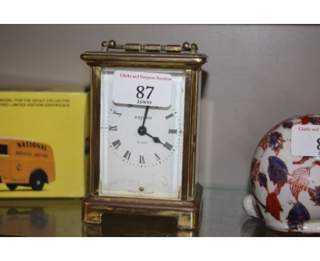A Bayard eight day brass cased carriage clock 
