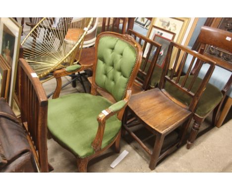 A button back French style armchair 