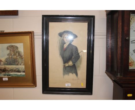 An early 20th Century coloured portrait print entitled "Lilian"