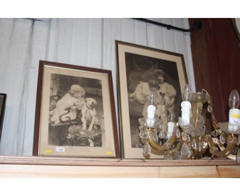 A black and white print after Arthur J Elsley; and one other entitled "Soft Persuasion"
