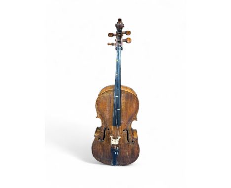 A Late 18th Century Cello indistinctly labelled inside. Possibly Wilhelm? Looks German, 1790's.&nbsp;Total length is approxim