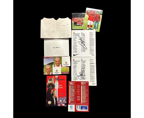 Manchester United signed collection, to include; FA Cup semi-final programme, signed on back cover (signatures are faded) but