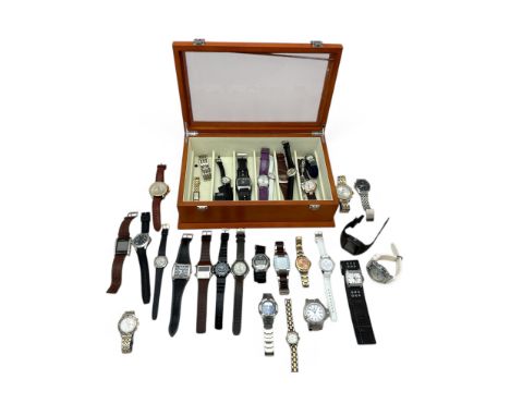 Large Selection of Wristwatches to include Rip Cup, Police, Identity London, Time, Sub Aqua Invicta Collector Edition, Timber