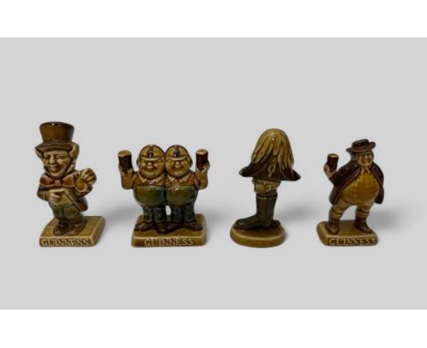 Guinness, four Wade Guinness advertising figures “Duke of Wellington”, “Mad Hatter”, “Tweedle Dum &amp; Tweedle Dee”, &amp; “