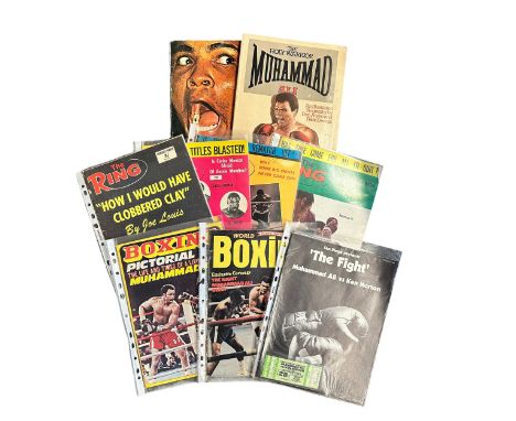 Vintage Publications about Muhammed Ali Including a Ticket Stub. Various publications with articles and issues about Muhammed