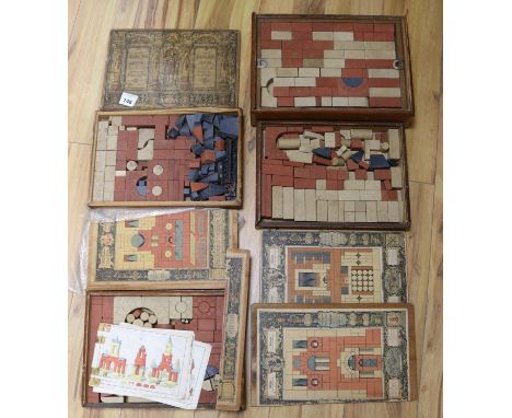 Four German boxed architectural building bricks