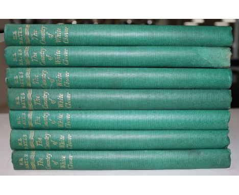 Bates, Herbert Ernest - The Country and White Clover, 7 signed and numbered first editions (6,13,15,18,23,25 and 43), green c