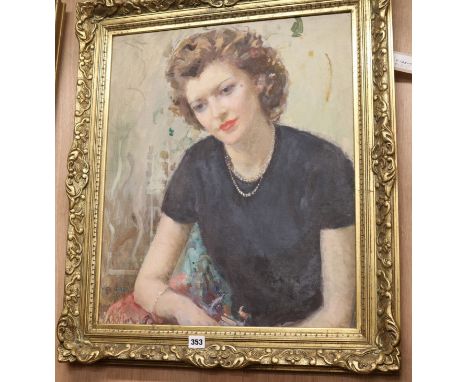 Kate Elizabeth Olver (1881-1960), oil, portrait, 59 x 50cm