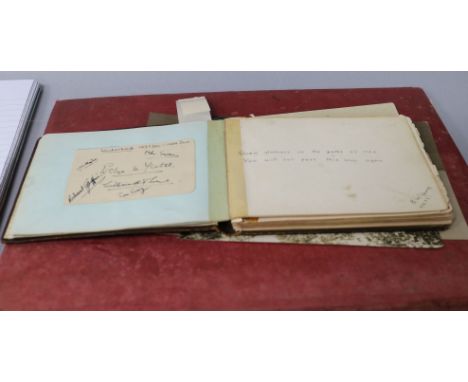 An autograph book: Baden Powell, Lawrence Oliver, etc. and a scrap book from India - Bombay