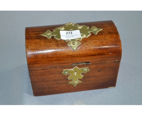 Mahogany & Brass Tea Caddy 