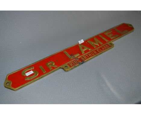 Brass Steam Engine Name Plaque - Sir Lamiel King Arthur Class 