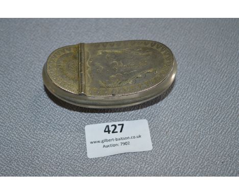 Victorian Stainless Steel Snuff Box circa 1889 
