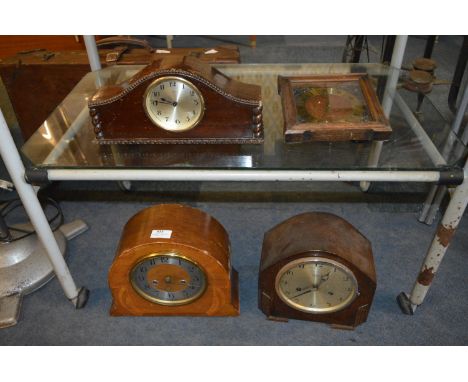 Box Containing Four Mantel Clock 