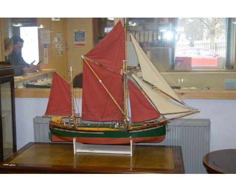 Large Scale Model Thames Sail Barge on Stand 